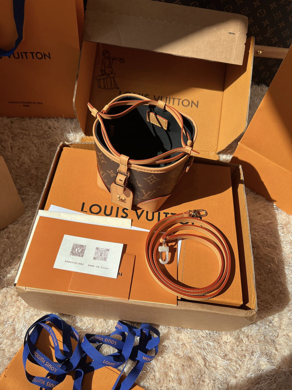 LV Mini Drawstring Bucket  Bags(11.5*12*11.5)cm