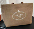 Prada logo-print canvas tote bag