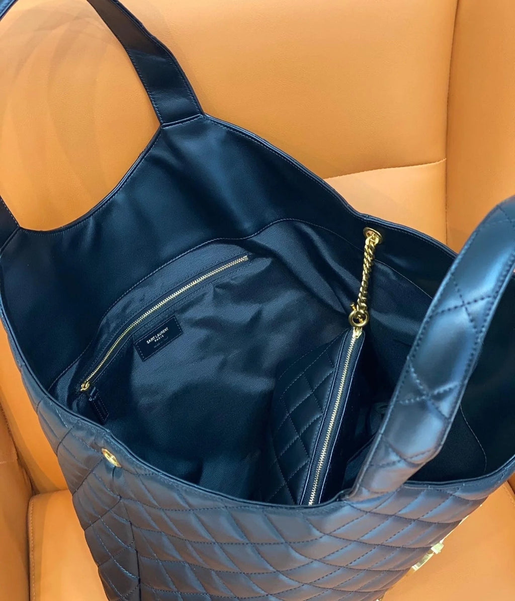SAINT LAURENT Icare extra large embellished quilted leather tote60 × 39 × 8 cm