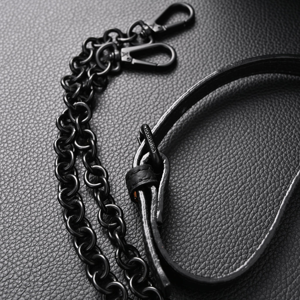 Louis Vuitton Black Grain Leather Mini Top Handle Bag With Chain Strap