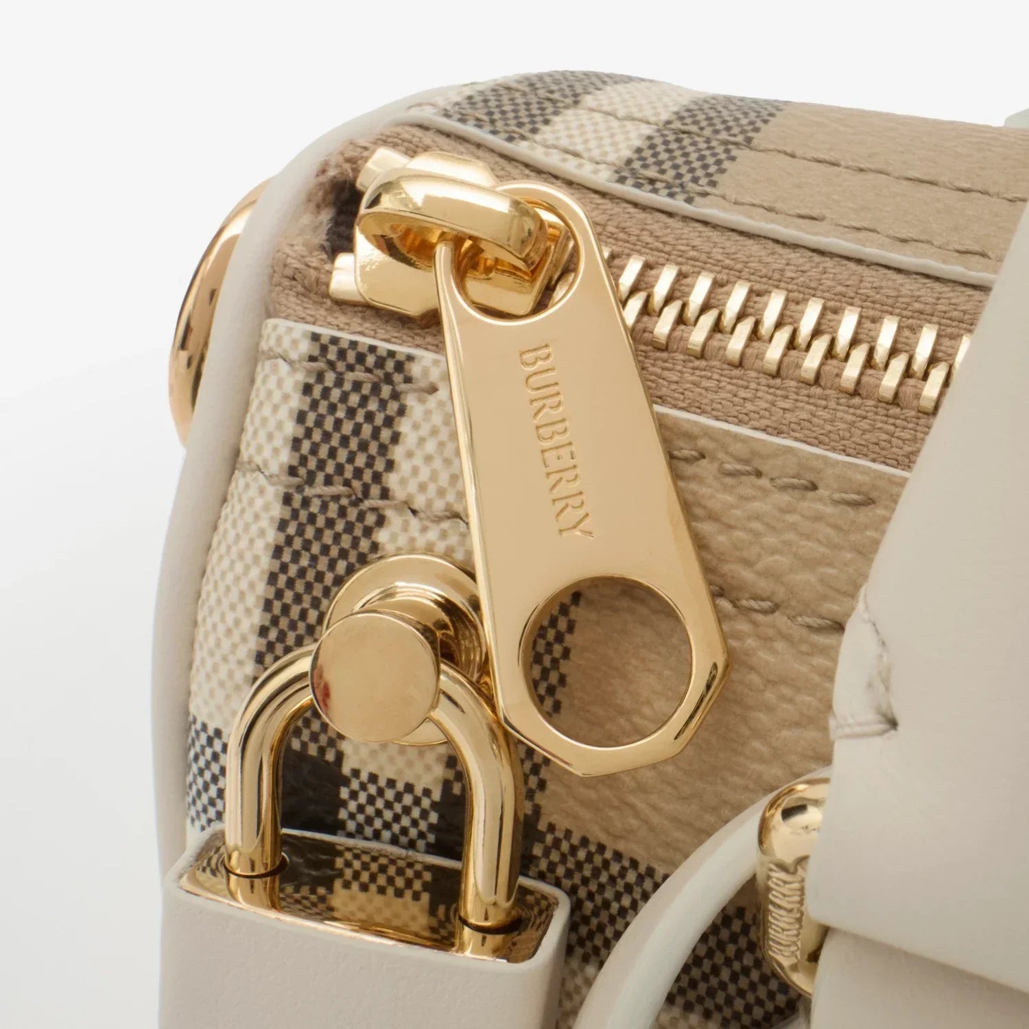 BURBERRY Mini Check Bowling Bag