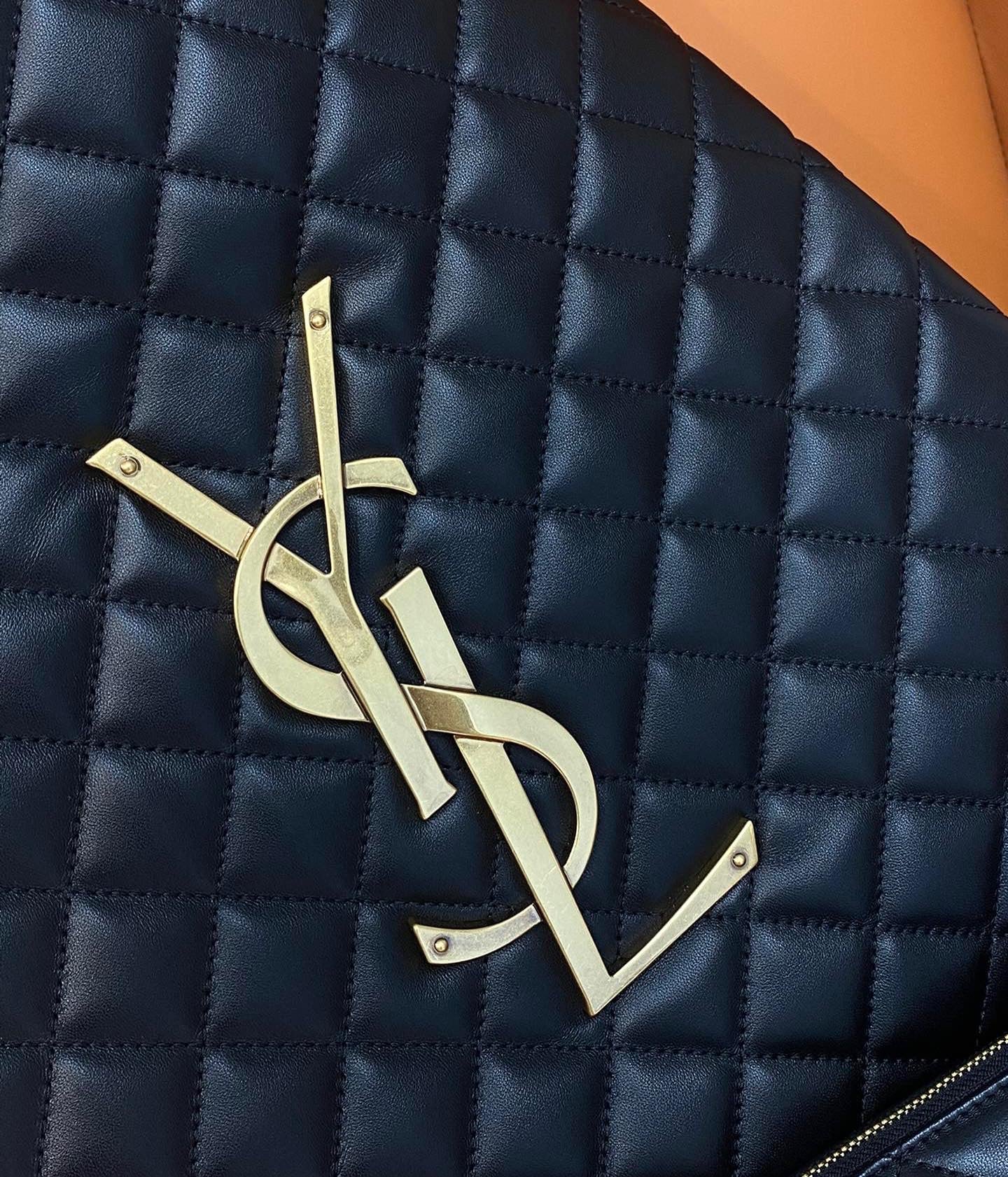 SAINT LAURENT Icare extra large embellished quilted leather tote60 × 39 × 8 cm