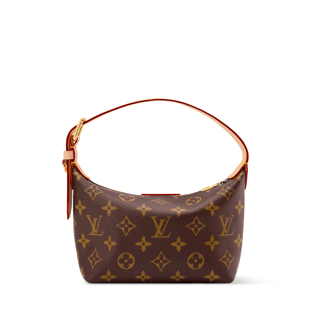 LV Classic Hills Monogram Canvas Handle Shoulder Bag with Simple Adjustable Strap (18.5 x 11 x 6.5) cm